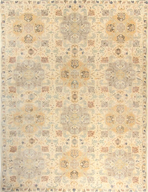 Oushak Multicolor Hand Knotted 91 X 121  Area Rug 300-20982 Image 0