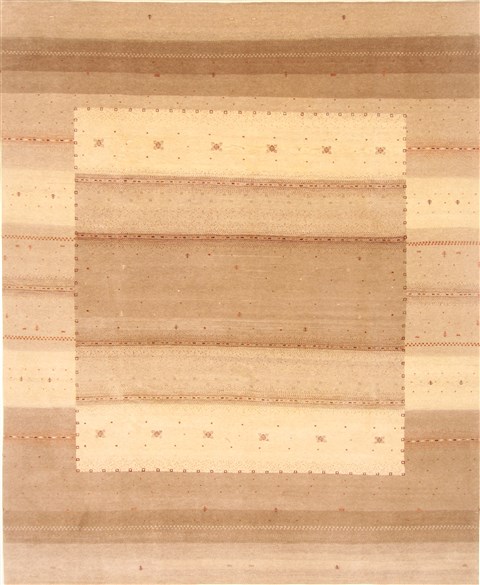 Gabbeh Brown Hand Knotted 71 X 100  Area Rug 250-20990 Image 0