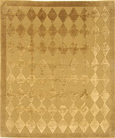 Nepal Green Hand Knotted 7'10" X 9'8"  Area Rug 250-20997