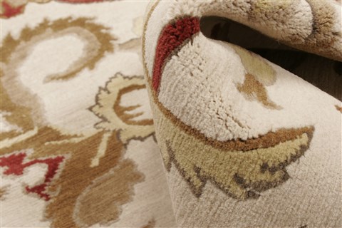 Sumak Beige Hand Knotted 711 X 910 Area Rug 250-21011 Image 6