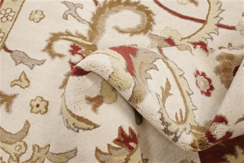 Sumak Beige Hand Knotted 711 X 910 Area Rug 250-21011 Image 7