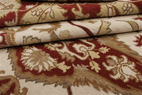 Sumak Beige Hand Knotted 711 X 910 Area Rug 250-21011 Image 9