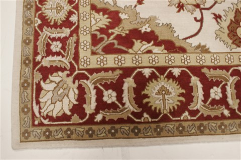 Sumak Beige Hand Knotted 711 X 910 Area Rug 250-21011 Image 13