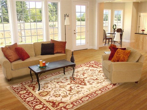 Sumak Beige Hand Knotted 711 X 910 Area Rug 250-21011 Image 2
