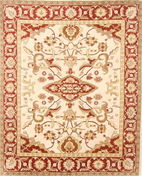 Sumak Beige Hand Knotted 711 X 910 Area Rug 250-21011 Image 0