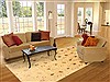 Modern Beige Hand Knotted 80 X 103  Area Rug 250-21016 Thumb 2