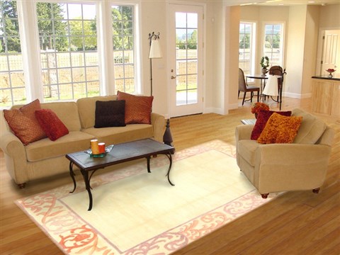 Nepal Beige Hand Knotted 80 X 100 Area Rug 253-21024 Image 4