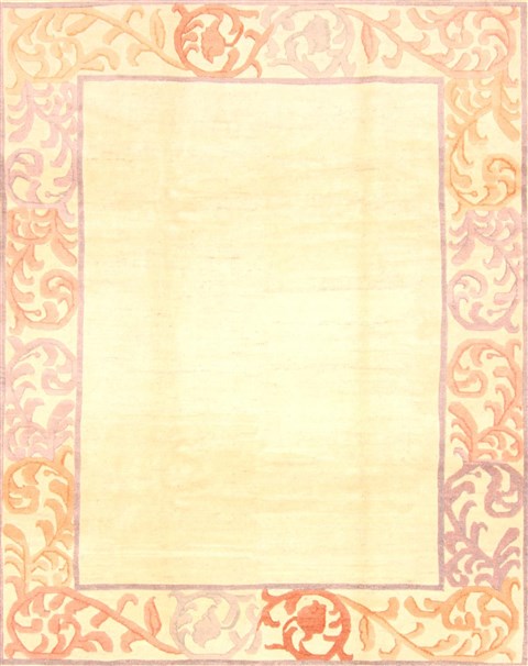 Nepal Beige Hand Knotted 80 X 100 Area Rug 253-21024 Image 0