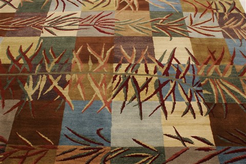 Modern Multicolor Hand Knotted 711 X 102 Area Rug 250-21027 Image 13