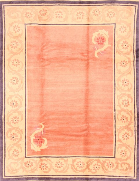 Asian Inspired Red Hand Knotted 711 X 100  Area Rug 253-21035 Image 0