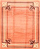 Asian Inspired Red Hand Knotted 82 X 100  Area Rug 253-21042 Thumb 0