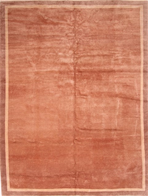 Nepal Brown Hand Knotted 101 X 134  Area Rug 253-21059 Image 0