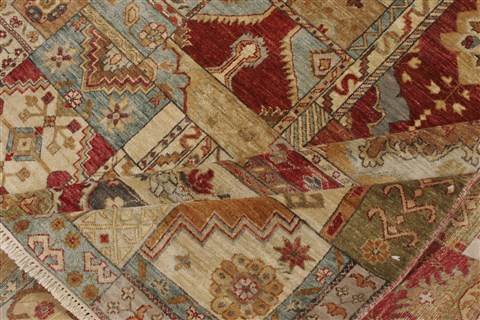 Patchwork Multicolor Hand Knotted 80 X 100 Area Rug 250-21066 Image 10