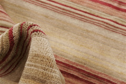Gabbeh Beige Hand Knotted 67 X 911 Area Rug 250-21067 Image 6