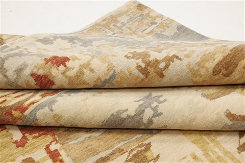 Modern Multicolor Hand Knotted 711 X 911 Area Rug 250-21072 Image 9