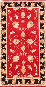 Persian Tabriz Red Rectangle 2x4 ft Wool Carpet 21076