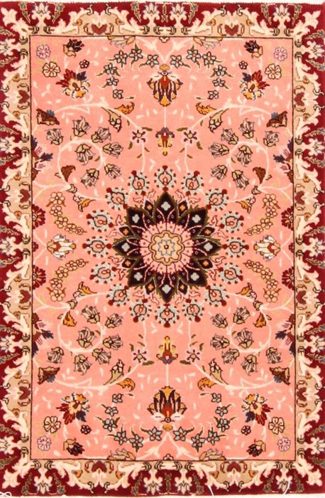 Tabriz Purple Hand Knotted 111 X 211  Area Rug 253-21079 Image 0