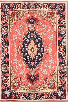 Tabriz Red Hand Knotted 2'0" X 2'11"  Area Rug 100-21080