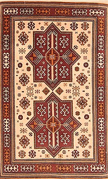 Bakhtiar Beige Hand Knotted 3'2" X 4'11"  Area Rug 100-21085