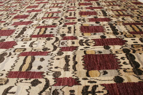 Gabbeh Beige Hand Knotted 710 X 101  Area Rug 250-21086 Image 15