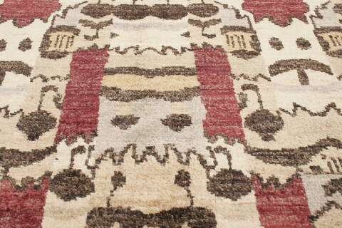 Gabbeh Beige Hand Knotted 710 X 101  Area Rug 250-21086 Image 16