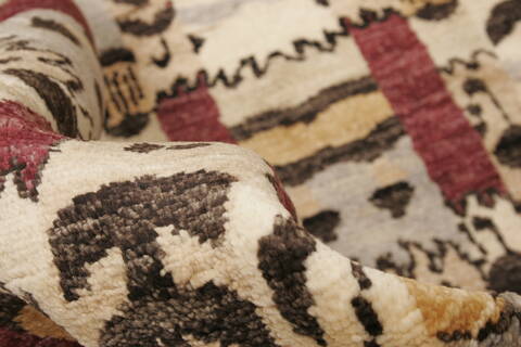 Gabbeh Beige Hand Knotted 710 X 101  Area Rug 250-21086 Image 7