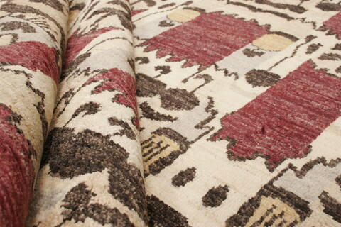 Gabbeh Beige Hand Knotted 710 X 101  Area Rug 250-21086 Image 10