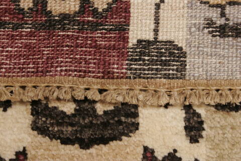 Gabbeh Beige Hand Knotted 710 X 101  Area Rug 250-21086 Image 14