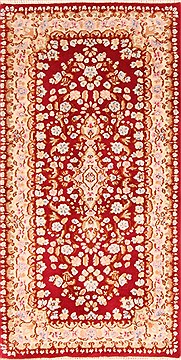 Kerman Red Hand Knotted 2'6" X 4'1"  Area Rug 100-21088
