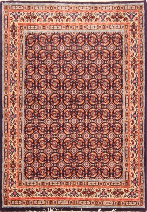 Herati Orange Hand Knotted 29 X 40  Area Rug 100-21089 Image 0