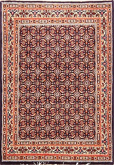 Herati Orange Hand Knotted 2'9" X 4'0"  Area Rug 100-21089