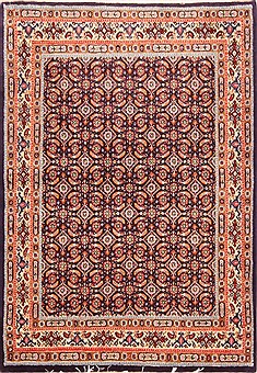 Herati Orange Hand Knotted 2'9" X 4'0"  Area Rug 100-21089