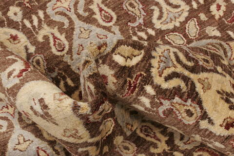 Modern Brown Hand Knotted 80 X 910  Area Rug 250-21090 Image 7