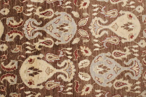 Modern Brown Hand Knotted 80 X 910  Area Rug 250-21090 Image 8