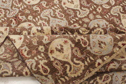 Modern Brown Hand Knotted 80 X 910  Area Rug 250-21090 Image 12