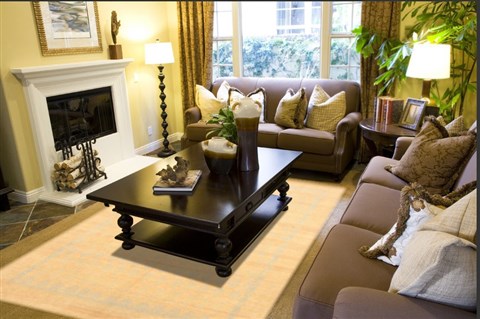 Modern Beige Hand Knotted 80 X 100 Area Rug 250-21100 Image 4