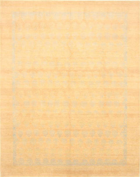 Modern Beige Hand Knotted 80 X 100 Area Rug 250-21100 Image 0