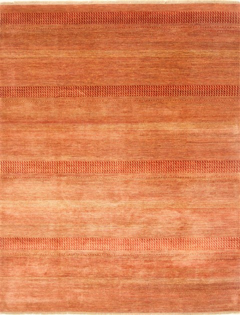 Modern Red Hand Knotted 81 X 102 Area Rug 250-21107 Image 0