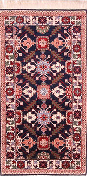 Kazak Blue Hand Knotted 2'6" X 4'7"  Area Rug 100-21112