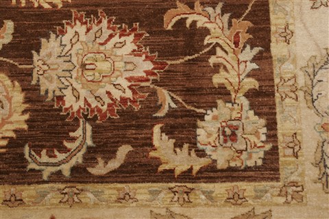 Ziegler Brown Hand Knotted 82 X 102  Area Rug 250-21128 Image 15