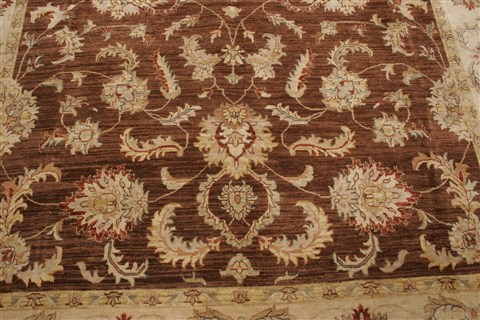 Ziegler Brown Hand Knotted 82 X 102  Area Rug 250-21128 Image 16