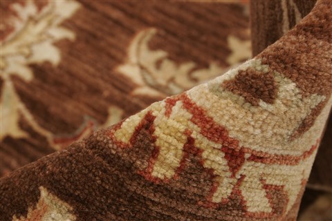 Ziegler Brown Hand Knotted 82 X 102  Area Rug 250-21128 Image 6