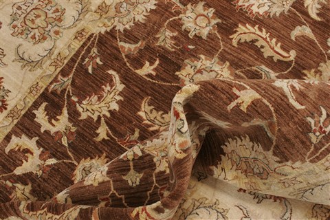 Ziegler Brown Hand Knotted 82 X 102  Area Rug 250-21128 Image 8