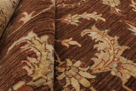 Ziegler Brown Hand Knotted 82 X 102  Area Rug 250-21128 Image 9