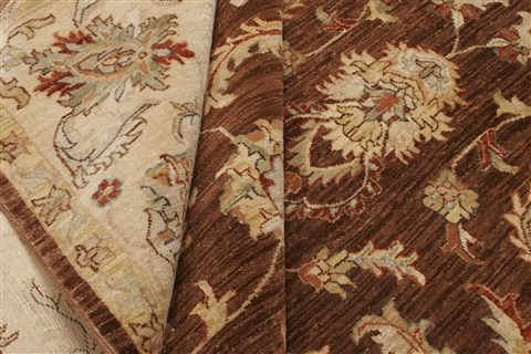 Ziegler Brown Hand Knotted 82 X 102  Area Rug 250-21128 Image 10