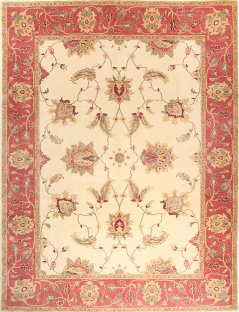 Elvan White Hand Knotted 92 X 120 Area Rug 300-21132 Image 0