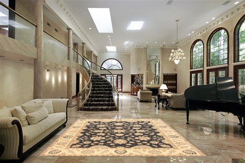 Ziegler Blue Hand Knotted 80 X 105 Area Rug 250-21136 Image 5