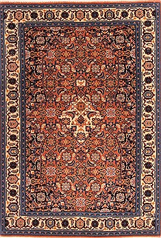 Tabriz Red Hand Knotted 2'9" X 3'10"  Area Rug 100-21148