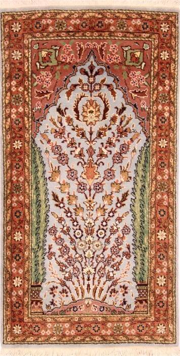 Tabriz Orange Hand Knotted 24 X 46  Area Rug 100-21151 Image 0
