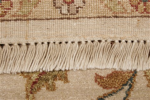 Ziegler Beige Hand Knotted 82 X 102  Area Rug 250-21167 Image 15